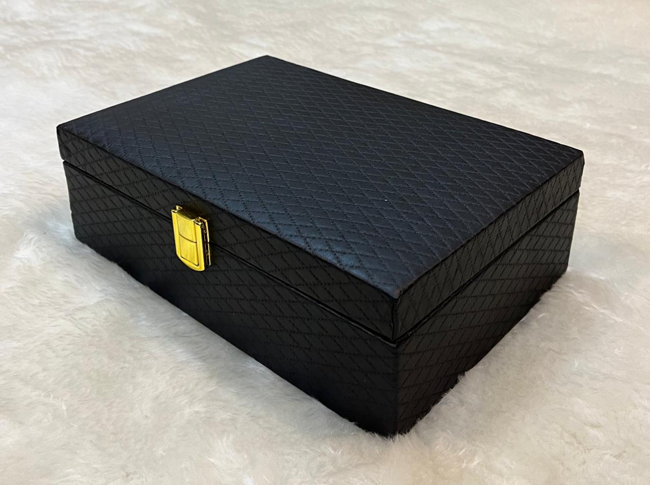 Black Luxury Series- 8 Grids Watch Storage Case