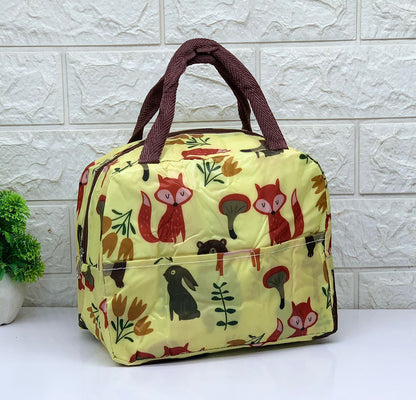 Printed Tiffin Bags/ Lunch Bag For Unisex (10 Pieces)