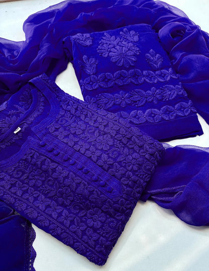 DESIGNER WEAR EXCLUSIVE GEORGETTE WITH EMBROIDERY SUIT WITH DUPATTA