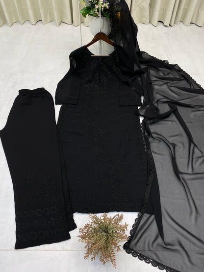 DESIGNER WEAR EXCLUSIVE GEORGETTE WITH EMBROIDERY SUIT WITH DUPATTA