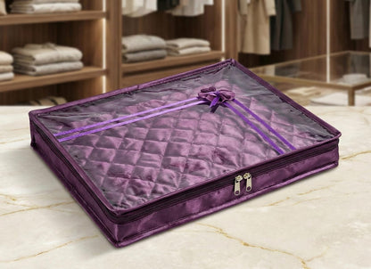 Satin Saree Organizer – 2 Inch Slim Storage for Saree + Blouse + Petticoat or 2 Sarees ( 5 Pieces )