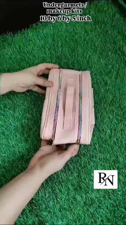 Waterproof Cosmetic & Undergarments Travel Kit – 6 Color Options | Compact & Stylish Organizer