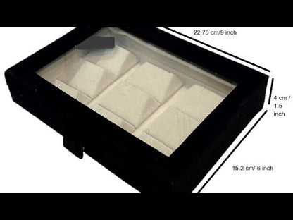 Earring Box – Clear Top – For 9 pair – Size 9×6 inch (Code : J032)