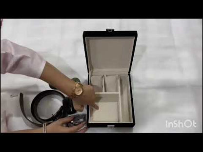 2 Slots Watch 1 Slot Belt 1 Slot Eye Goggle case jewellery Vanity Box -Black (Code: W011)