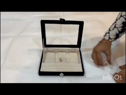 Ring and Earring Box – Clear Top – Size 9×6 inch ( 2 Pieces )